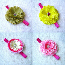 Kids Girl Baby Infant Big Flower Rose Rhinestone Headbands Hair Bow Band Headwear NW