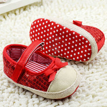 Kids Girls Bowknot Bling Sequin Baby Shoes Infant Prewalker Toddler Crib Shoes NW