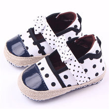 Kids Girls Dot Bowknot Baby Shoes Soft Toddler Shoes PU Cotton Outdoor Shoes 0-12M NW