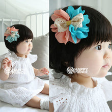 Kids Hair Pin Girls Gauze Flower Bowknot Bi-color Headwear Hair Clip 2 Pattern Free ping NW