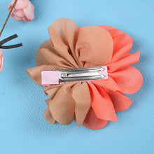 Kids Hair Pin Girls Gauze Flower Bowknot Bi-color Headwear Hair Clip 2 Pattern Free ping NW