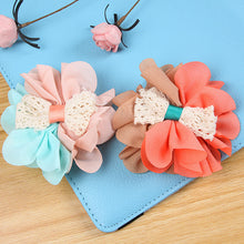 Kids Hair Pin Girls Gauze Flower Bowknot Bi-color Headwear Hair Clip 2 Pattern Free ping NW