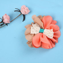 Kids Hair Pin Girls Gauze Flower Bowknot Bi-color Headwear Hair Clip 2 Pattern Free ping NW