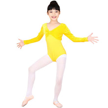 Kids Stretchy Leotard Gymnastics Ballet Dance Long Sleeve Bodysuit Leotard 4-13 Years NW