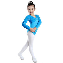Kids Stretchy Leotard Gymnastics Ballet Dance Long Sleeve Bodysuit Leotard 4-13 Years NW