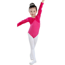 Kids Stretchy Leotard Gymnastics Ballet Dance Long Sleeve Bodysuit Leotard 4-13 Years NW