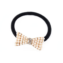 Korean Star Pearl Crystal Rhinestone Flower Headband Ponytail Holder Hair Rope Band Hairband NW