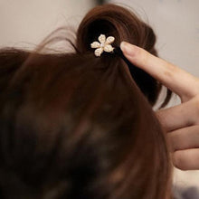 Korean Star Pearl Crystal Rhinestone Flower Headband Ponytail Holder Hair Rope Band Hairband NW