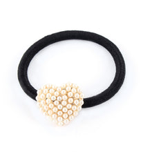 Korean Star Pearl Crystal Rhinestone Flower Headband Ponytail Holder Hair Rope Band Hairband NW