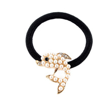 Korean Star Pearl Crystal Rhinestone Flower Headband Ponytail Holder Hair Rope Band Hairband NW
