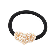 Korean Star Pearl Crystal Rhinestone Flower Headband Ponytail Holder Hair Rope Band Hairband NW