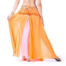 Lady Belly Dance Costume 2 layers with 2 Slit Chiffon Skirt Dress Multi Color A17 NW
