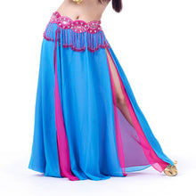 Lady Belly Dance Costume 2 layers with 2 Slit Chiffon Skirt Dress Multi Color A17 NW