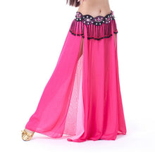 Lady Belly Dance Costume 2 layers with 2 Slit Chiffon Skirt Dress Multi Color A17 NW