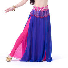 Lady Belly Dance Costume 2 layers with 2 Slit Chiffon Skirt Dress Multi Color A17 NW