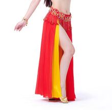 Lady Belly Dance Costume 2 layers with 2 Slit Chiffon Skirt Dress Multi Color A17 NW