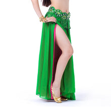Lady Belly Dance Costume 2 layers with 2 Slit Chiffon Skirt Dress Multi Color A17 NW