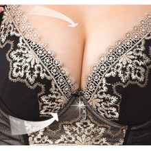 Lady Lace Floral Embroidery Plunge Push Up Side Support Padded Bra 34-40 Cup B NW