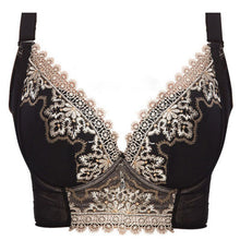 Lady Lace Floral Embroidery Plunge Push Up Side Support Padded Bra 34-40 Cup B NW