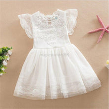 Lovely Baby Girl Lace Tutu Dress Hollw Out Dresses Kids Formal Wedding Party Clothes NW
