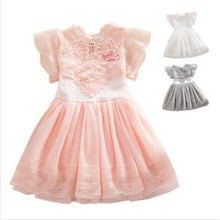 Lovely Baby Girl Lace Tutu Dress Hollw Out Dresses Kids Formal Wedding Party Clothes NW