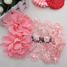 Lovely Baby Girls Kids Lace Hat Big Flowers Pearl Sewing Cap Headband Hair Wear Free ping NW