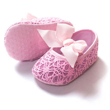 Lovely Baby Girls Princess Bowknot Shoes Toddler Soft Soled Anti-slip Crib Shoes 0-12M NW
