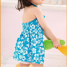 Lovely Baby Girls Backless Floral Pattern Halter Neck Beach Dress 2-7Year NW