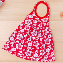 Lovely Baby Girls Backless Floral Pattern Halter Neck Beach Dress 2-7Year NW