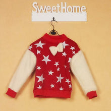 Lovely Baby Kids Girls Crewneck Stars Print Long Sleeve Fleece Cozy Blouse Tops NW