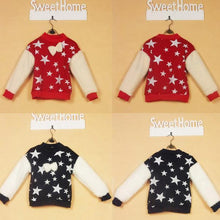 Lovely Baby Kids Girls Crewneck Stars Print Long Sleeve Fleece Cozy Blouse Tops NW