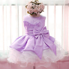 Lovely Kids Girls Bowknot Tulle Dress for Prom Party Princess Ball Gown Baby Formal Dress NW
