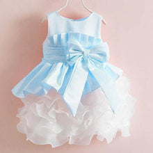 Lovely Kids Girls Bowknot Tulle Dress for Prom Party Princess Ball Gown Baby Formal Dress NW