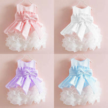 Lovely Kids Girls Bowknot Tulle Dress for Prom Party Princess Ball Gown Baby Formal Dress NW