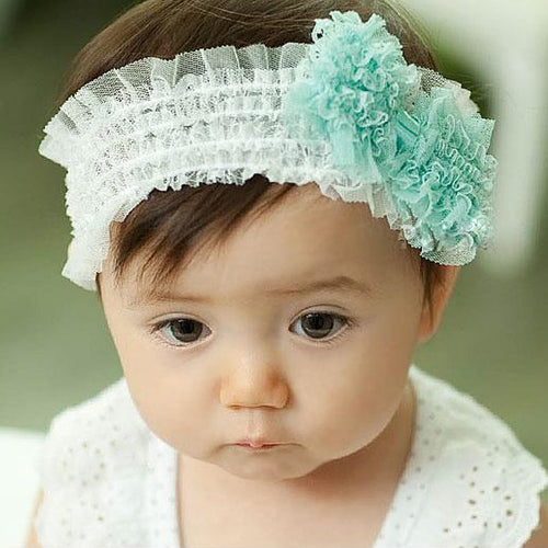 Lovely Kids Girls Lace Bowknot Head Wear Head Wrap Hair Wear Hairband Headband Free ping NW