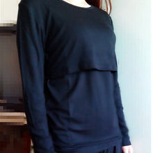 Maternity Clothes Nursing Long Sleeve O Neck T shirt Pregnant Womens Tops NW