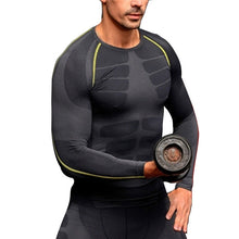 Men Compression Long Sleeve O-Neck exercise Tight T Shirts Fast Drying Fitness Base Layer Tops M-XL NW