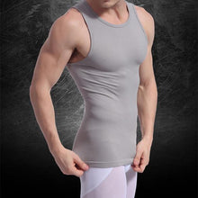 Men Muscle Fitted Body Shaper Boy Tight Stretch Vest Shirt Shapewear Casual Slimming Underwear NW