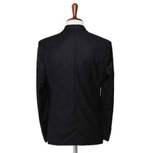 Men Slim Fit Stylish Casual One Button Suit Coat Jacket Business Blazer Black NW