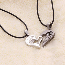 Men Women Lover Couple Necklace I Love You Heart Shape Pendant Stainless Steel NW