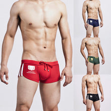 Men's Low-rise beach Trunks beachwear Nylon Rope Tie Boxers S-XL Underwear 4colors ping NW
