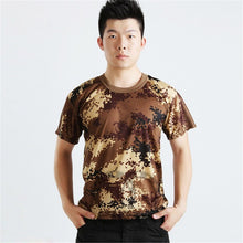Mens Camouflage Tactical Military Soldier Short Sleeve T-Shirt Quick Dry Tee Tops Asian L-XXXL NW