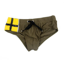 Mens Cross Pattern Printed Underwear Beach Briefs beachwear Trunks 4Colors ping NW