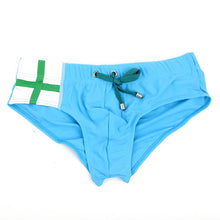 Mens Cross Pattern Printed Underwear Beach Briefs beachwear Trunks 4Colors ping NW