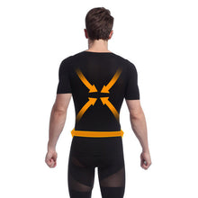 Mens Muscle Fit Short Sleeve T-Shirt Breathable Tight Shapewear Body Shaper NW