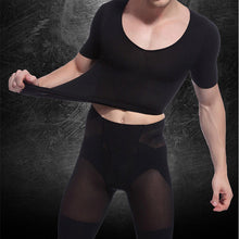 Mens Muscle Fit Short Sleeve T-Shirt Breathable Tight Shapewear Body Shaper NW