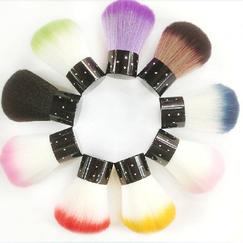 Mini Nail Art Powder Dust Clean Brush Make Up Brush W Rhinestones on Handle NW