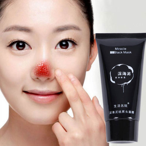 Miracle Black Mask Blackhead Remover Black Deep Sea Mud Deep Cleansing Purifying Peel Acne Face Mask Hot NW