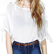 NEW Women's Batwing Short Sleeve Shirt Sexy Chiffon Blouse Tops Chic NW