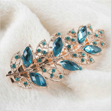 NEW Women Fashion Crystal Rhinestone Leaf Hair Barrette Clip Hairpin Hair Clip NW